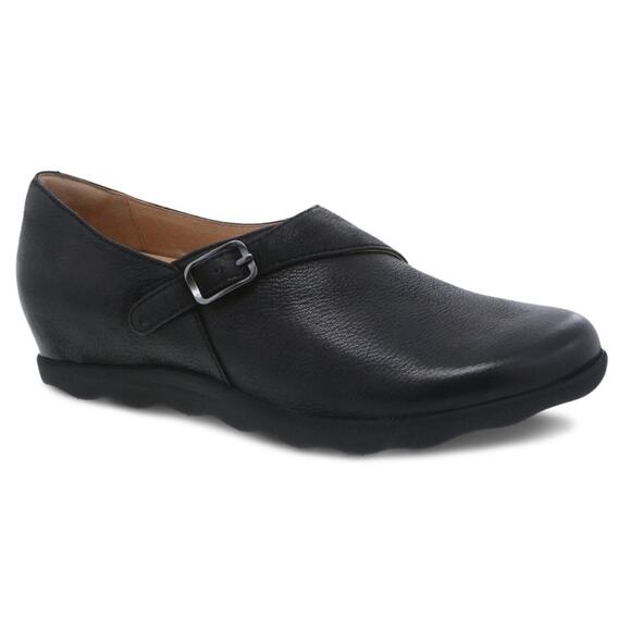 Dansko Marisa Oxford Flats Black Nubuck Leather Size 6.5/7 US 37 EU Arch Support - Picture 1 of 15